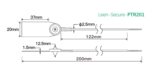PTR201-Tamper Proof Security Seals Drawing