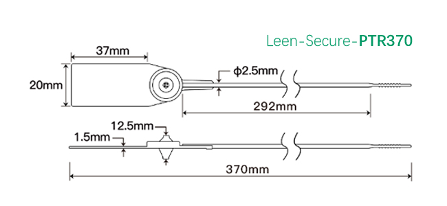 PTR370-Security Seal Tag Drawing